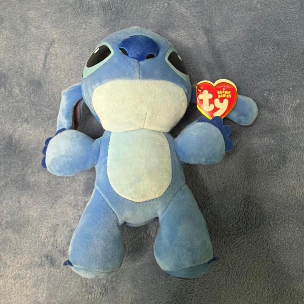Stitch Beanie Baby blue plush new